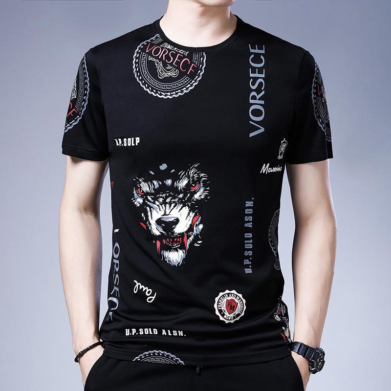 Same Kurzarm-T-Shirt für Herren, dünn, atmungsaktiv, Rundhalsausschnitt, Jugend-T-Shirt, Halbarm-Print XXXXL von Joom DACH