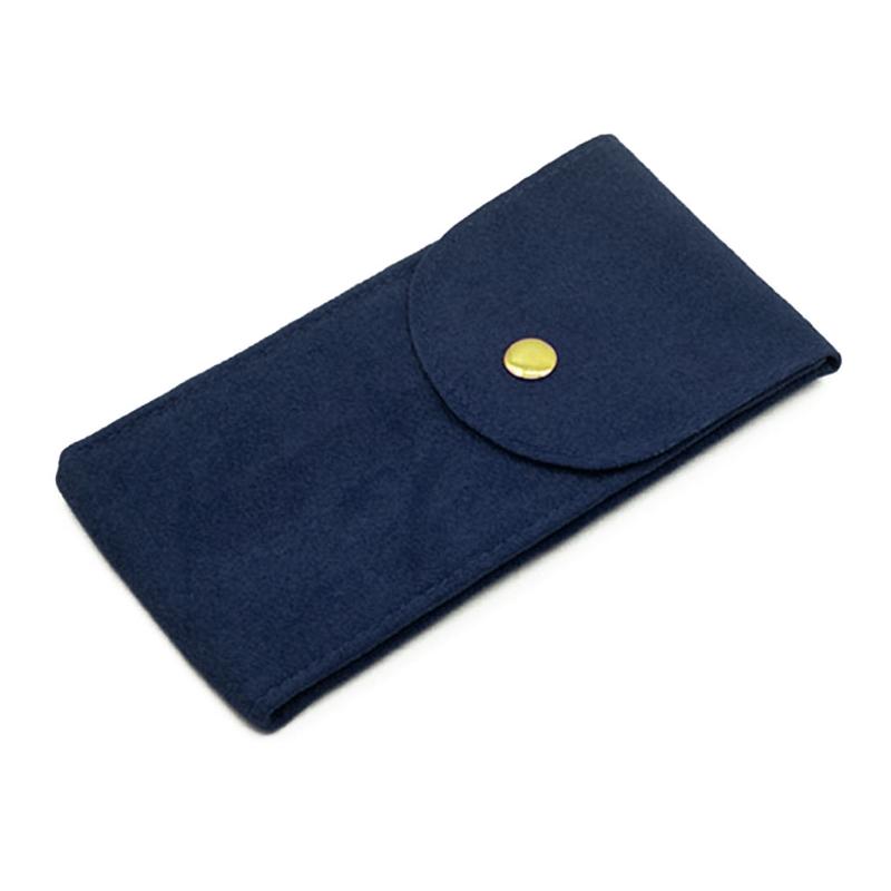 Samt-Druckknopf-Uhrentasche, Flanelltasche, Verpackungstasche, Ring-Armband-Geschenktasche, Reise-Aufbewahrungstasche für Männer und Frauen, Uhrenliebhaber navy blau von Joom DACH