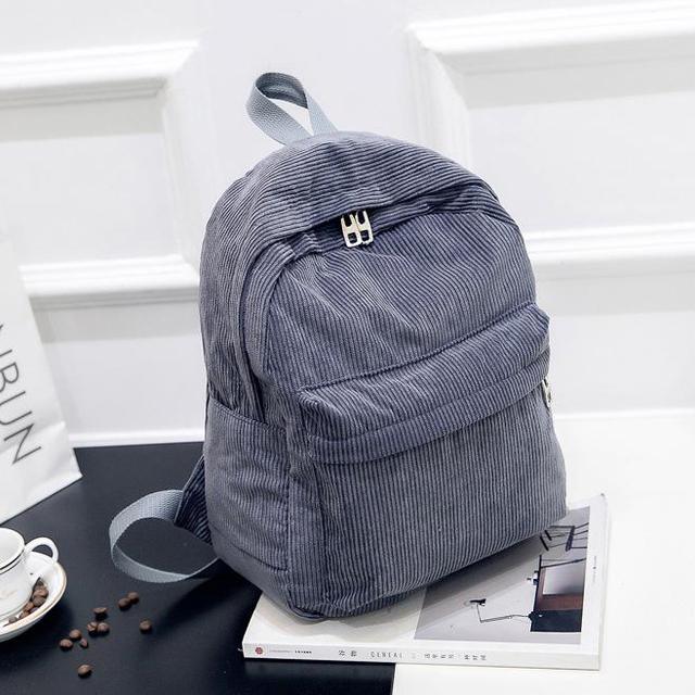 Samt Rucksack Mode Frauen Schule Rucksack Reine Farbe Weibliche Teenger Rucksack Mädchen Schule Taschen Frauen Mochila Rucksack grau von Joom DACH