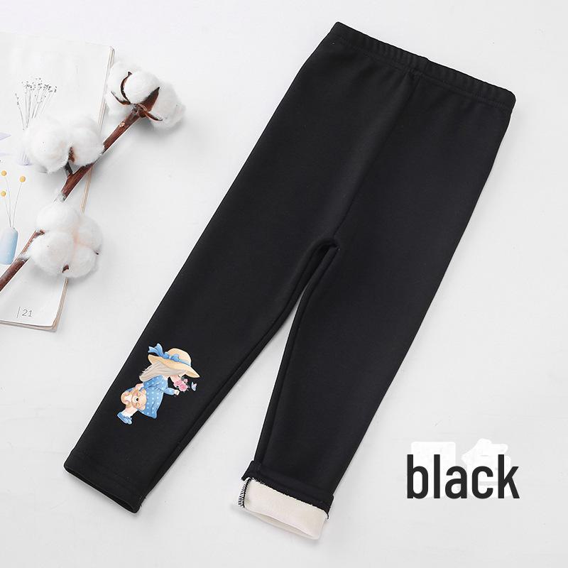 Samtgefütterte Mädchen-Leggings für Herbst und Winter – warm, gemütlich und perfekt für kleine bis mittelgroße Kinder 110 cm von Joom DACH