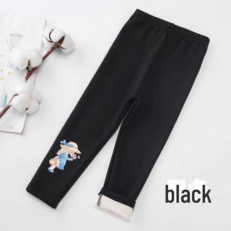 Samtgefütterte Mädchen-Leggings für Herbst und Winter – warm, gemütlich und perfekt für kleine bis mittelgroße Kinder 110 cm von Joom DACH