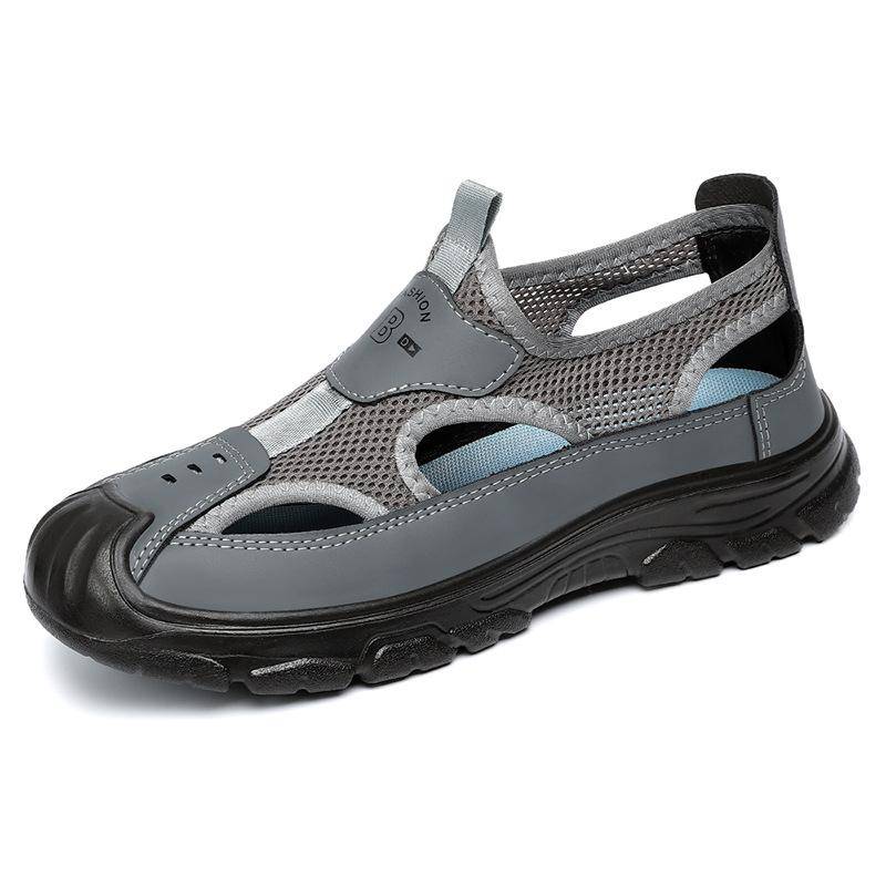 Sandalen Herren Sommer Atmungsaktiv Herrenschuhe Mesh Hohl Herren Strandschuhe 43 von Joom DACH