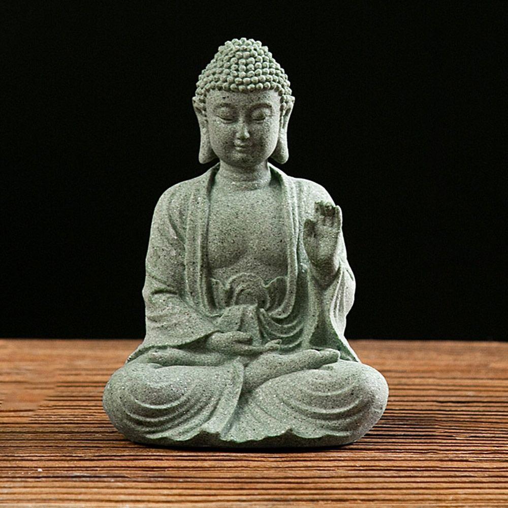 Sandstein Buddha Aquarium Dekoration Meditations Buddha Handwerk Buddha Zen Skulptur Mikrolandschaft Aquarium Statue S von Joom DACH