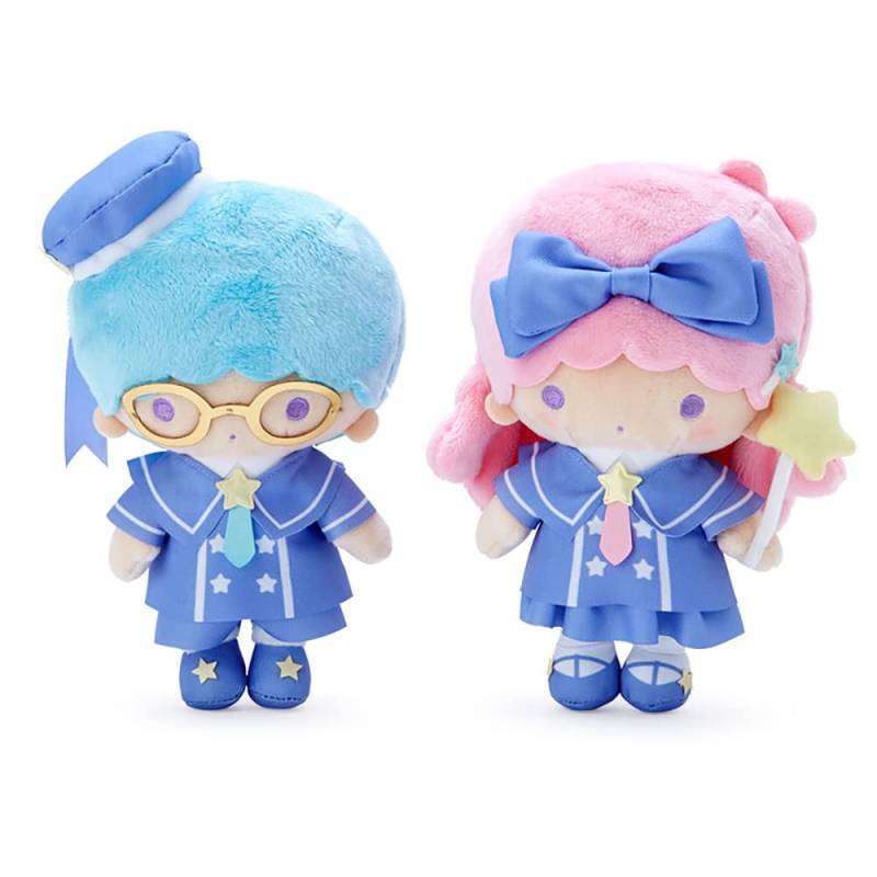 Sanrio Sanrio Plüschtier-Set Little Twin Stars Kikirara LITTLE TWIN STARS Little Twin Stars Bilderbuch-Design Serie Charakter 22 x 7 x 17 cm 764558 von Joom DACH