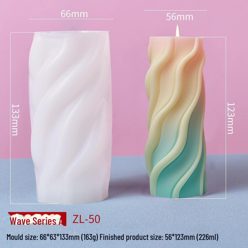 Sanxin Aromatherapie Spiral Kerze Silikonform - Handgemachtes DIY Wellenzylinder von Joom DACH