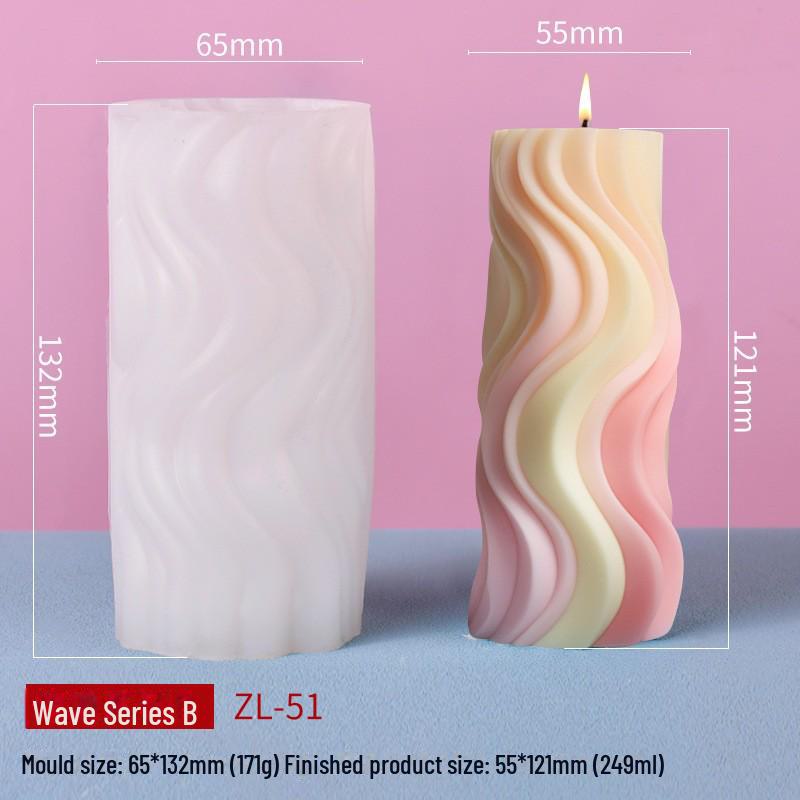 Sanxin Aromatherapie Spiral Kerze Silikonform - Handgemachtes DIY Wellenzylinder von Joom DACH