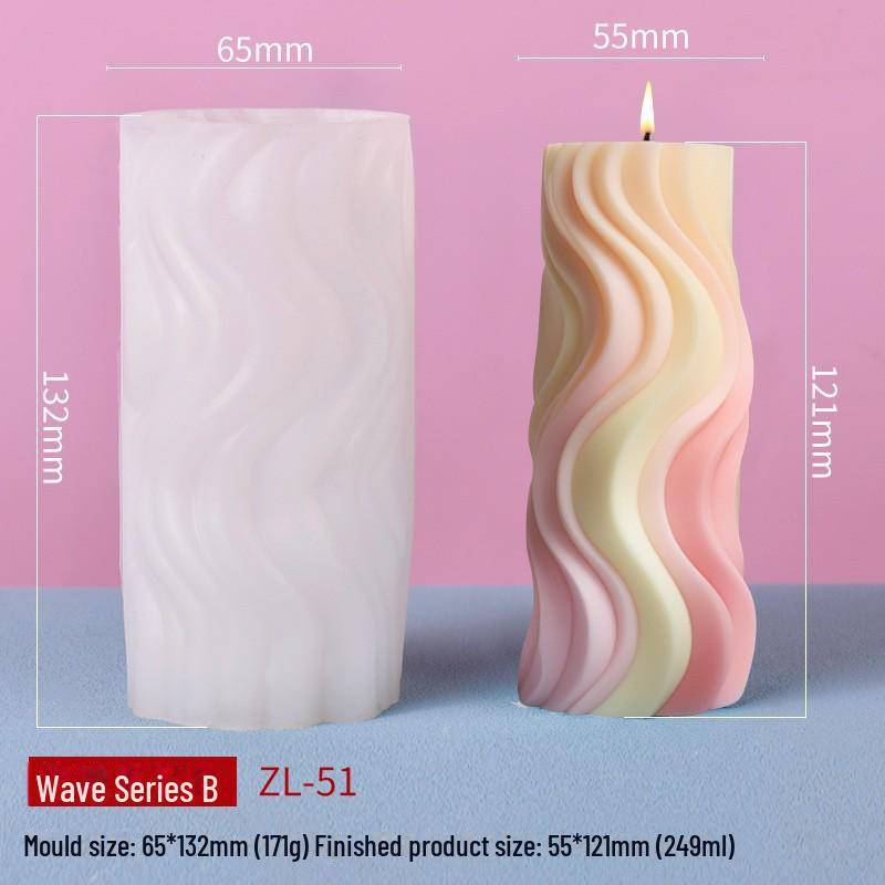 Sanxin Aromatherapie Spiral Kerze Silikonform - Handgemachtes DIY Wellenzylinder von Joom DACH