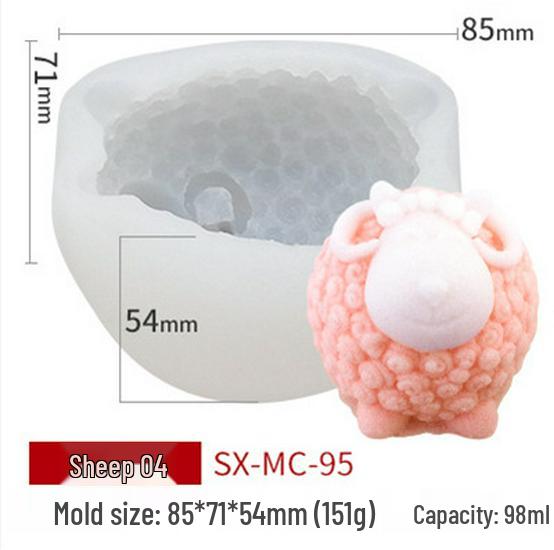 Sanxin Lockiges Schaf Silikonform für DIY Seife, Kerze und Kuchenbacken von Joom DACH