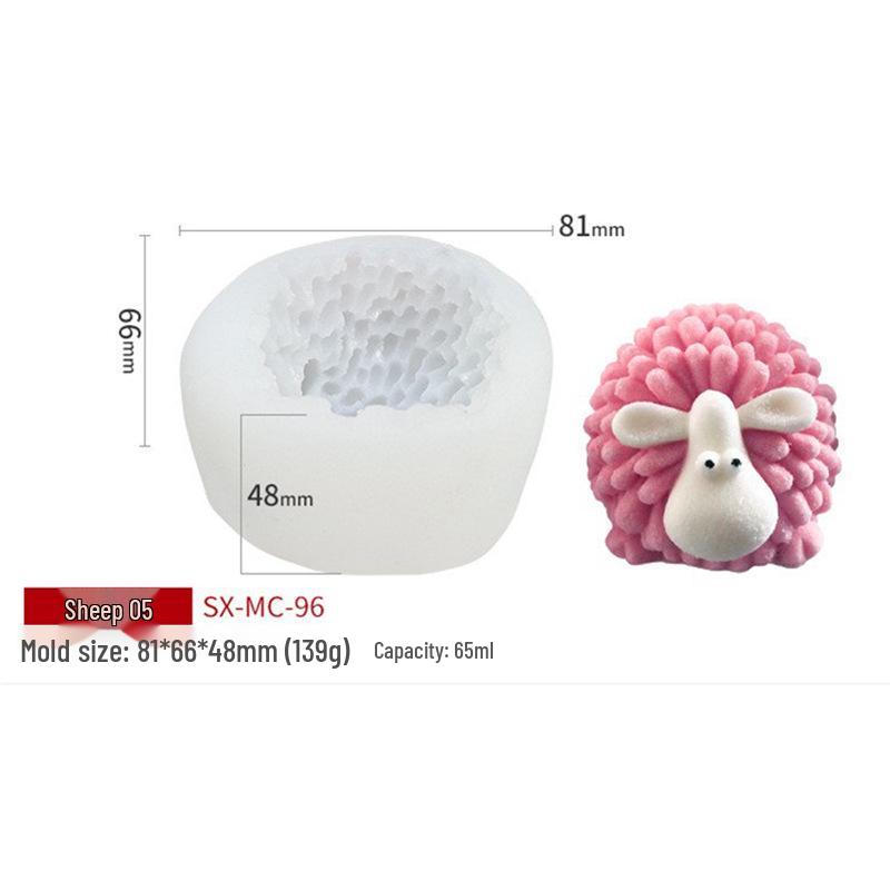 Sanxin Lockiges Schaf Silikonform für DIY Seife, Kerze und Kuchenbacken von Joom DACH