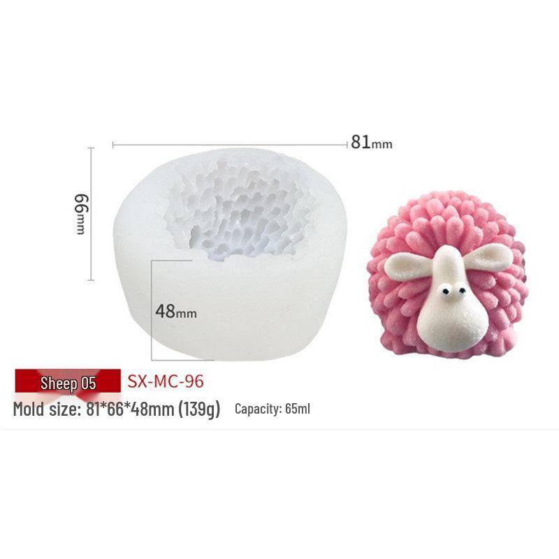 Sanxin Lockiges Schaf Silikonform für DIY Seife, Kerze und Kuchenbacken von Joom DACH
