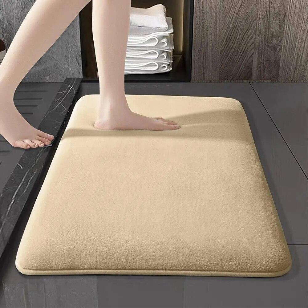 Saugfähiger Memory Foam-Teppich, rutschfeste Badezimmer-WC-Badematte, weiche Dusche, dekorativer Schwamm, flache Badewanne, rutschfest 40cm x 60cm von Joom DACH