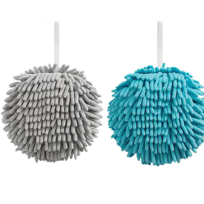 Saugfähiges Handtuch Chenille Schnelltrocknend Aufhängbar Küchen- Badlappen Haushaltstuch 2pcs von Joom DACH