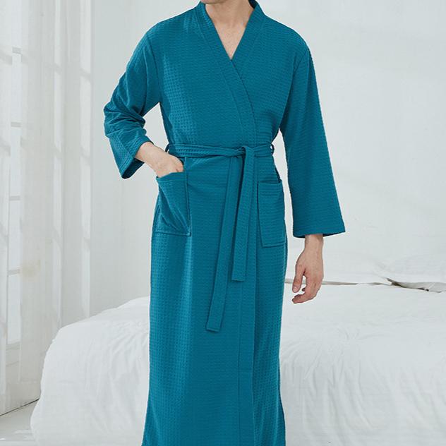 Saunaanzug für Damen in Übergröße, dünn, lang, Loungewear für Paare, Hotel-Bademantel XXXL grün von Joom DACH