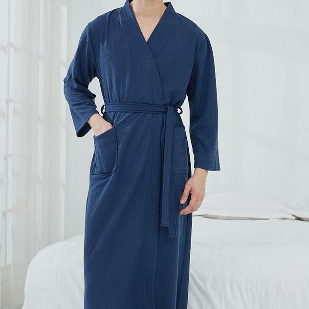 Saunaanzug für Damen in Übergröße, dünn, lang, Loungewear für Paare, Hotel-Bademantel XXXL von Joom DACH