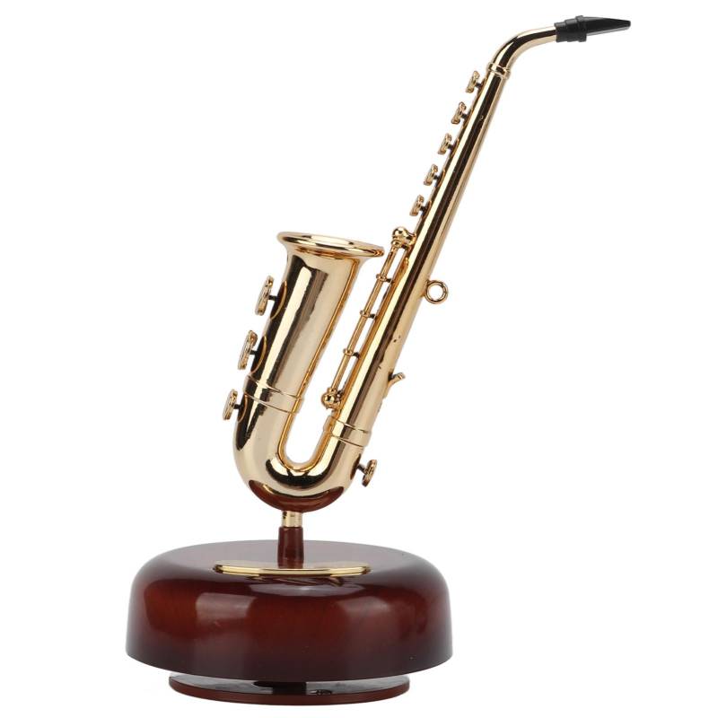 Saxophon Spieluhr Mini Saxophon Modell Drehende Spieluhr für Heimdekoration Geburtstagsgeschenk Saxophon Spieluhr Mini Saxophon Modell Drehende Spieluhr für Heimdekoration Geburtstagsgeschenk von Joom DACH