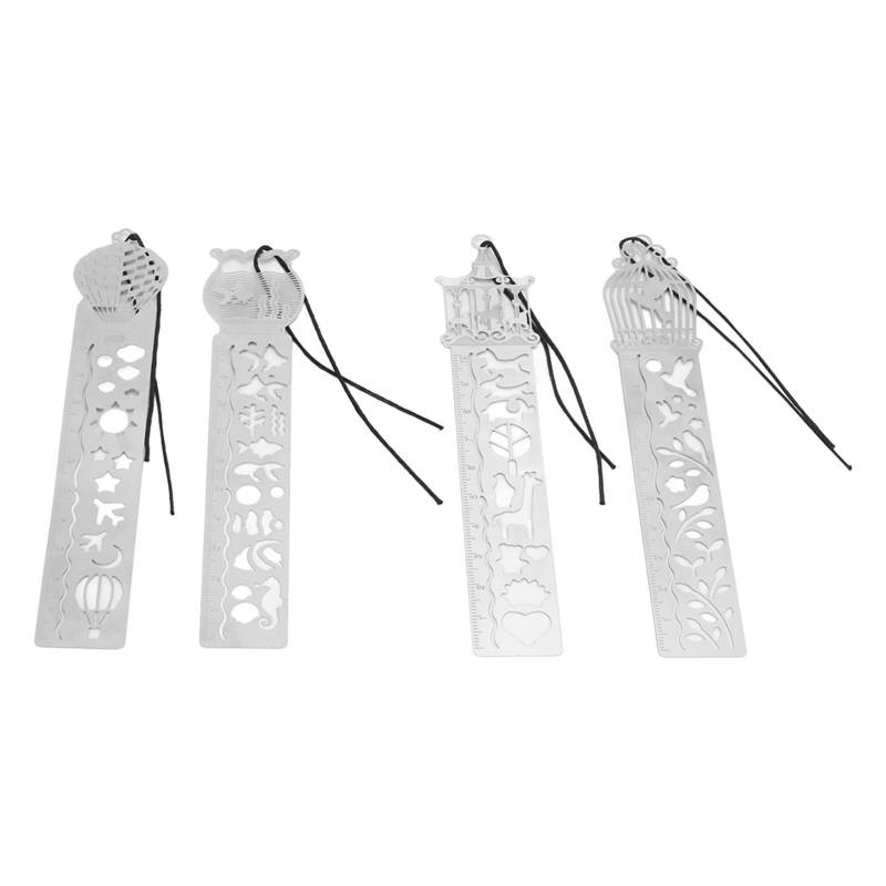 Schablonenlineal Tragbar Multifunktional 4 Cartoon-Muster Vorlagen Handbuch Malen Lesezeichen von Joom DACH