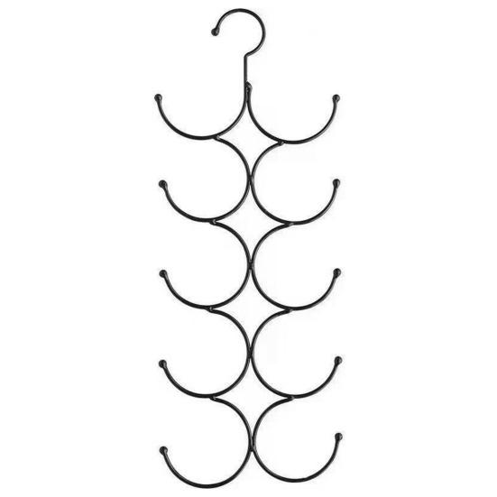 Schal-Aufbewahrungsregal zum Aufhängen mit mehreren Haken, großes Fassungsvermögen, rutschfester Kleiderbügel, Socken-Organizer schwarz von Joom DACH