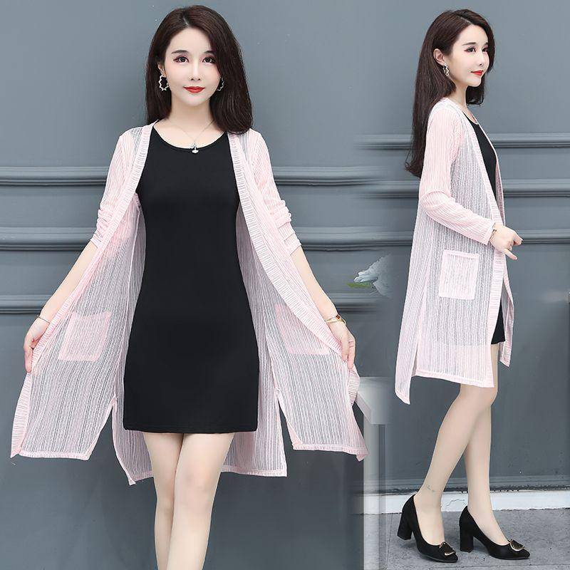 Schal Oberbekleidung Damen Langer Sommerumhang Langärmlig Vielseitige Oberbekleidung Strickjacke Sonnenschutz Jacke Oberteil 4XL von Joom DACH