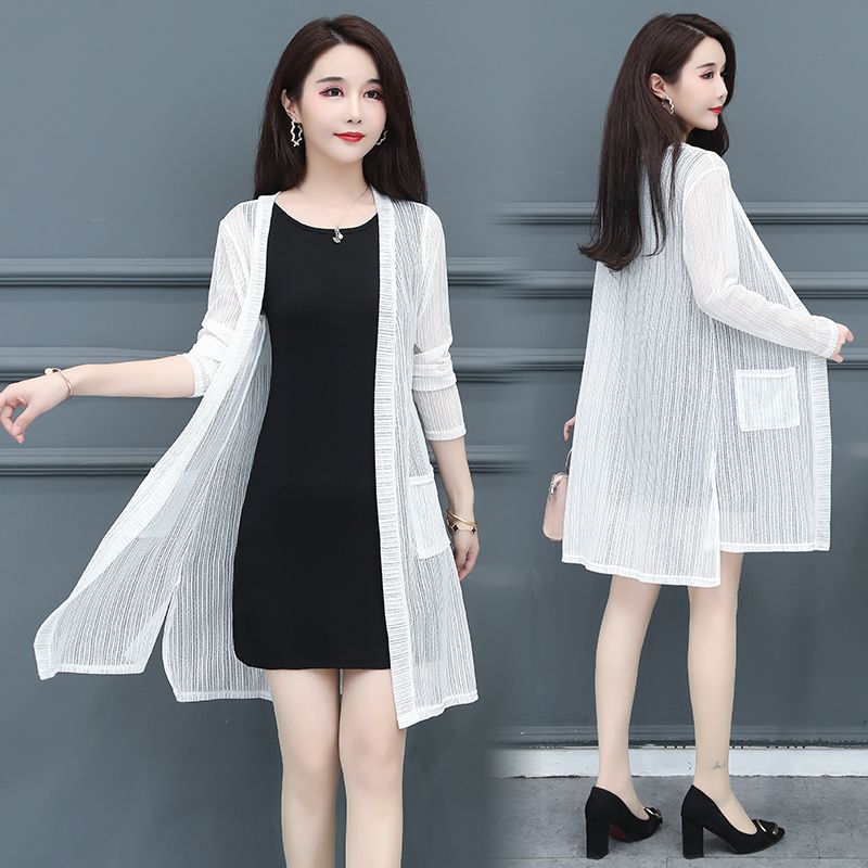 Schal Oberbekleidung Damen Langer Sommerumhang Langärmlig Vielseitige Oberbekleidung Strickjacke Sonnenschutz Jacke Oberteil M von Joom DACH