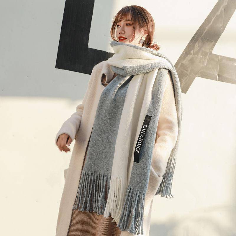 Schal weibliche Winter koreanische Version von All-Match Herbst und Winter Studenten süße Verdickung Paar Schal Damen Lätzchen One size von Joom DACH