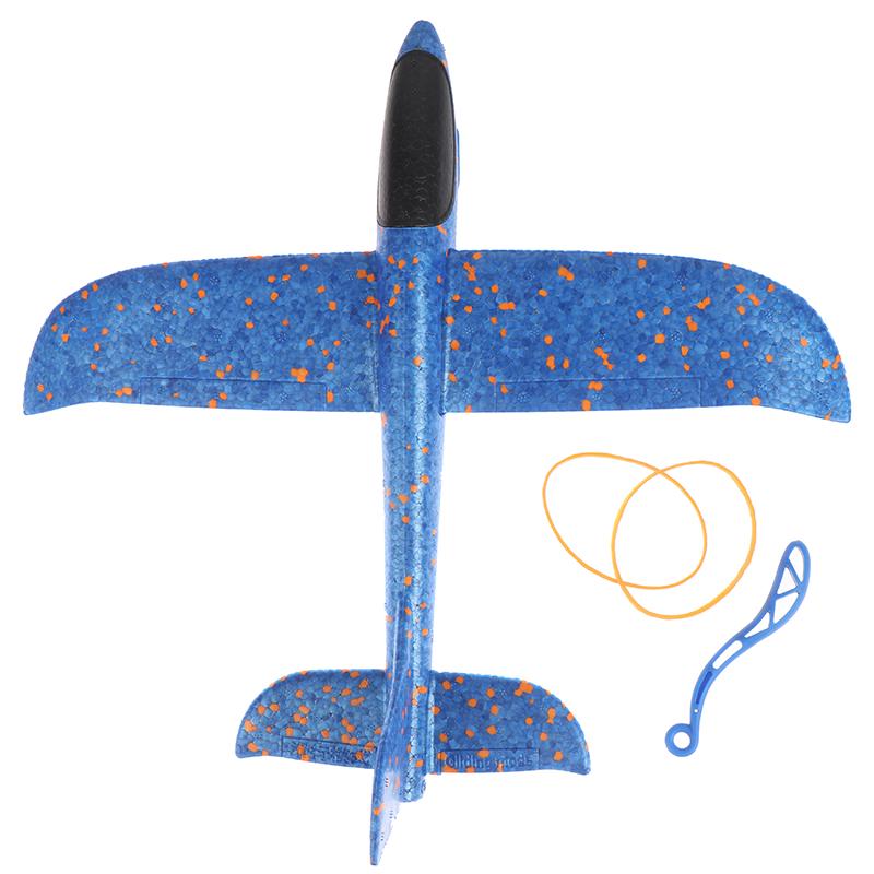 Schaumstoff-Handwurf, Flugzeug, Gummiband, Auswurf, Start, Segelflugzeug, 35 cm, Spielzeug blau von Joom DACH