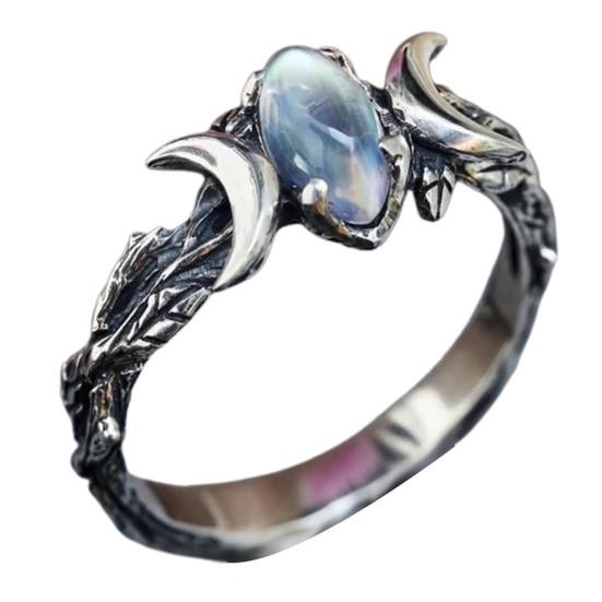 Schicker Damen-Ring, Vintage-Böhmen-Stil, Schmuck, robuster Knuckle US 9 silber von Joom DACH