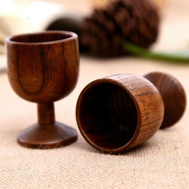 Schickes handgefertigtes Weinglas aus Jujube-Holz im Retro-Stil, einzigartige Whisky-Weinschale 1pcs von Joom DACH