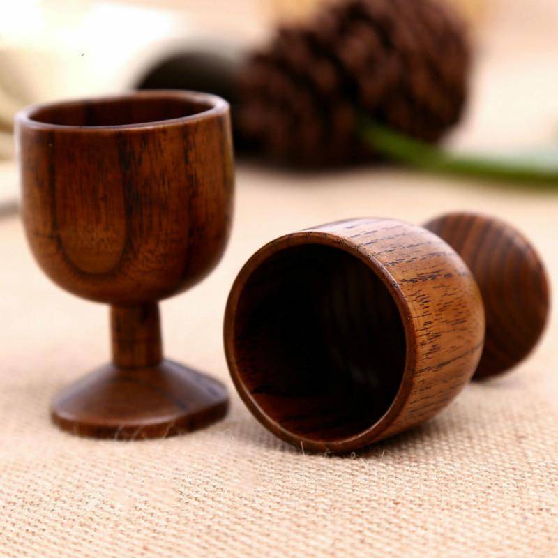 Schickes handgefertigtes Weinglas aus Jujube-Holz im Retro-Stil, einzigartige Whisky-Weinschale 1pcs von Joom DACH