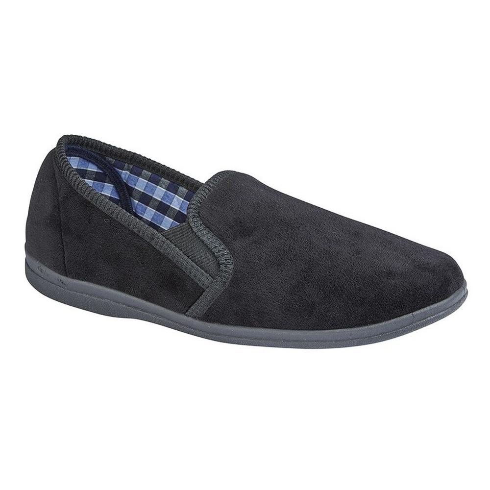 Schläfer Herren Wilson Velour Slipper 6 UK schwarz von Joom DACH