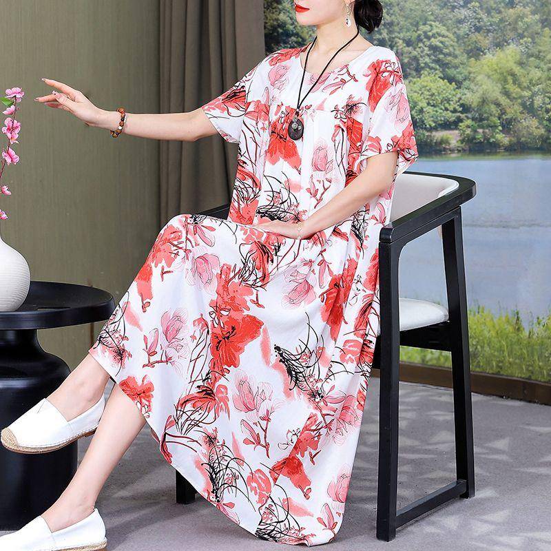 Schlafkleid Damen Sommerkleid Plus Fat Oversized Rock 5XL von Joom DACH