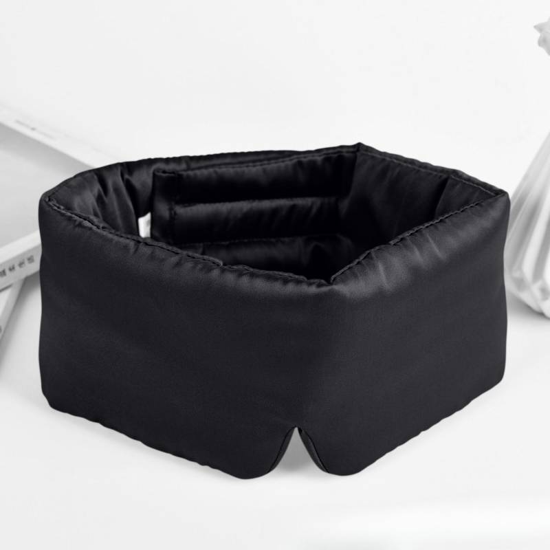 Schlafmaske Augenklappe Lichtblockierend Augenmaske Augenschatten Weich gepolstert Reise Schlafhilfe für Schlaf-Patch schwarz von Joom DACH