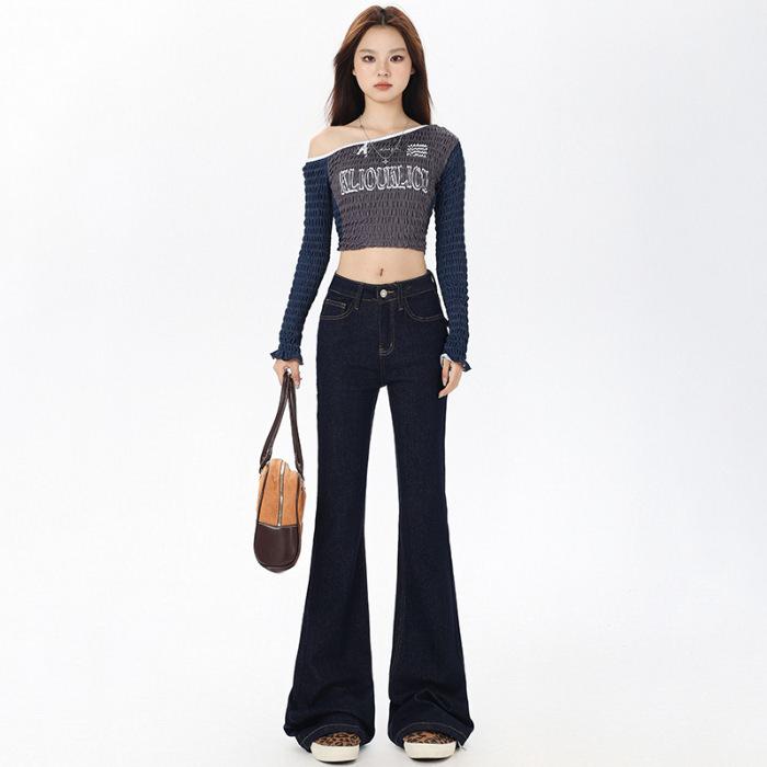 Schlaghosen für Damen im Herbst und Winter Hot Girls Damenbekleidung, Jeans für Damen im Herbst und Winter Schlaghosen für Damen im Herbst 2XL von Joom DACH