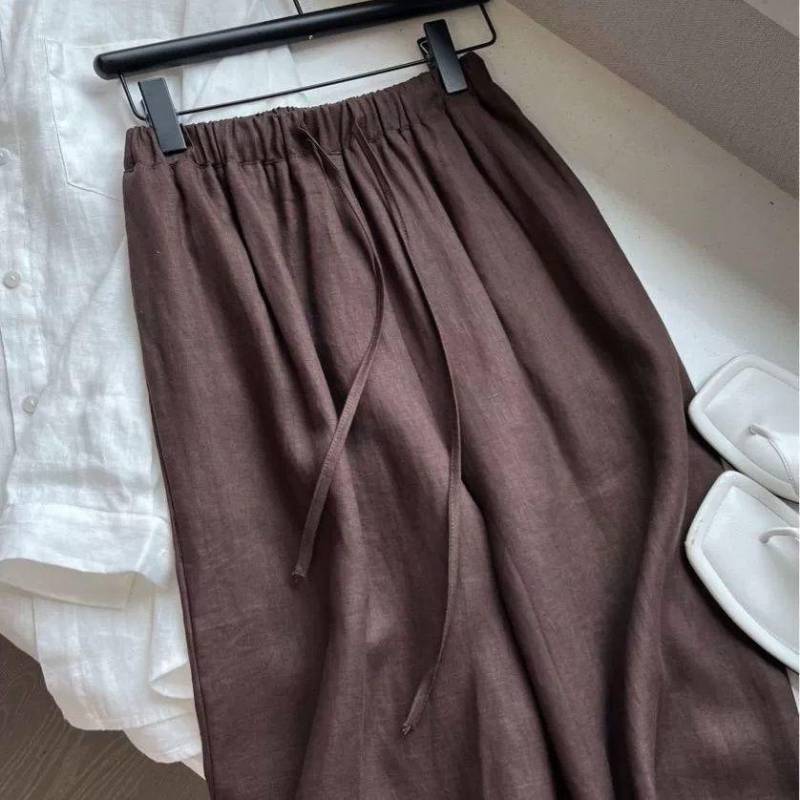 Schlaghosen mit hoher Taille für Damen, lockere Passform, drapiert, schlankmachende Freizeithose, dünne Hose mit geradem Bein XXXL Schlaghosen mit hoher Taille für Damen, lockere Passform, drapiert, schlankmachende Freizeithose, dünne Hose mit geradem Bein XXXL von Joom DACH