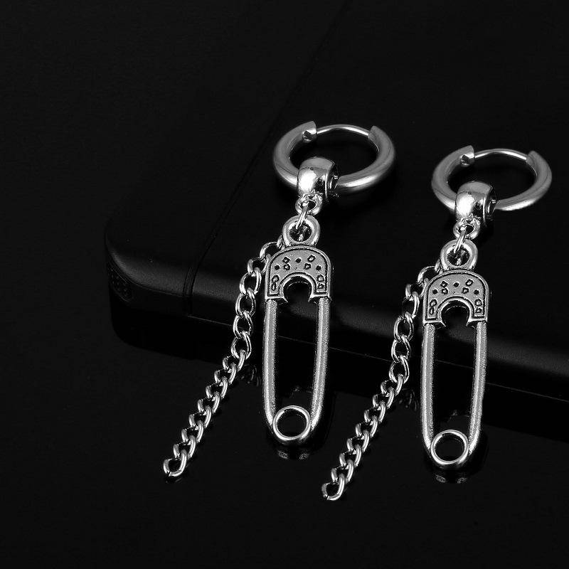 Schlangenkette Creolen Damen Herren Schlüssel Liebe Ohr Edelstahl Schmuck Piercing Ohrring von Joom DACH