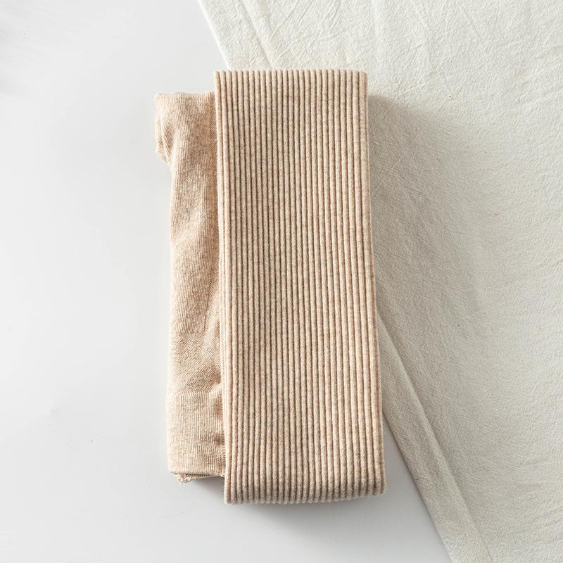 Schlanke Leggings Herbst Frauen Hohe Taille Casual Hosen Gestrickte Rippen Verdicken Solide Elastizität Thermo Knöchellangen Leggins one size beige von Joom DACH