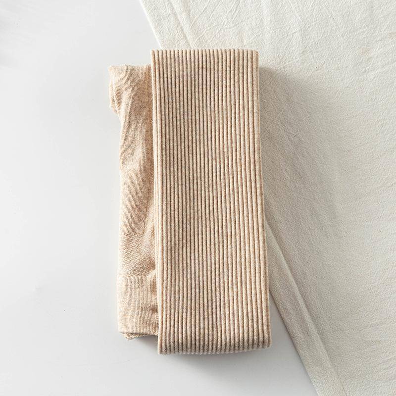 Schlanke Leggings Herbst Frauen Hohe Taille Casual Hosen Gestrickte Rippen Verdicken Solide Elastizität Thermo Knöchellangen Leggins one size beige von Joom DACH