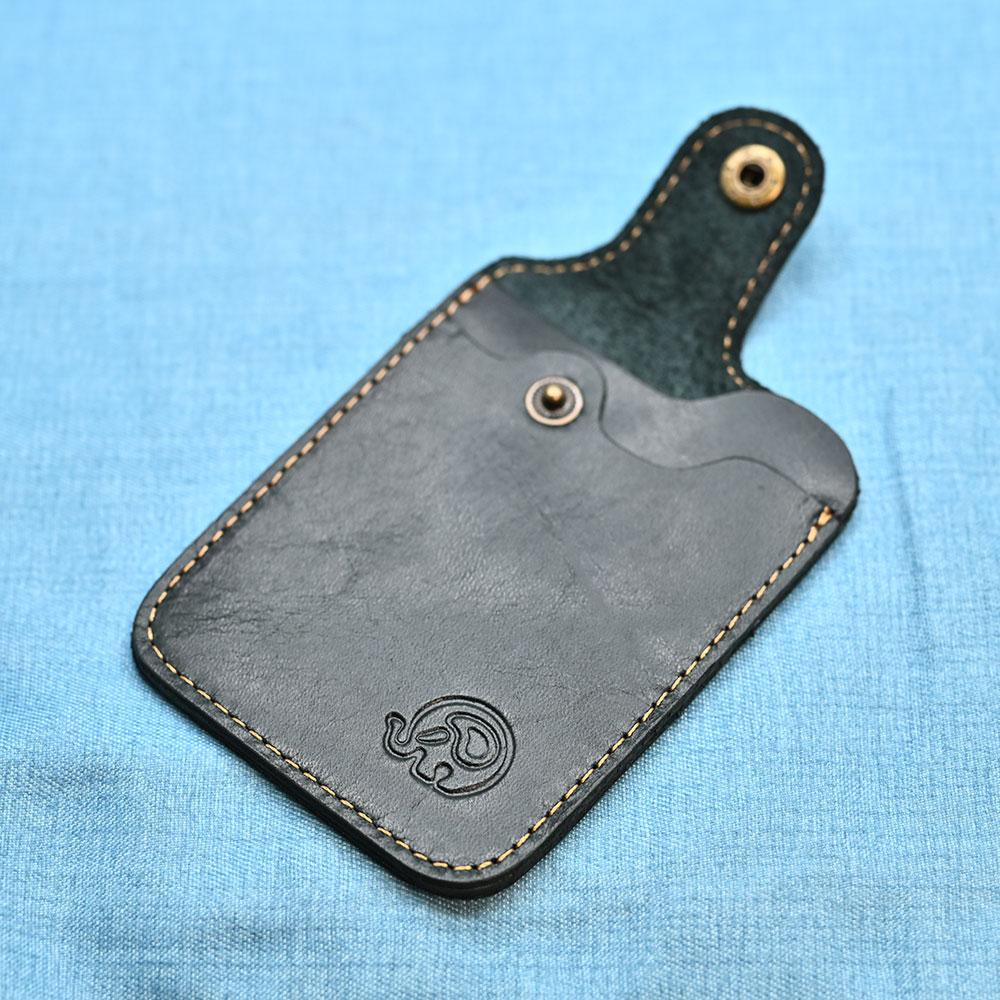 Schlankes Kreditkartenetui aus echtem Rindsleder für Bankkarteninhaber, Leder, Rindslederpaket, Buskartenetui schwarz von Joom DACH