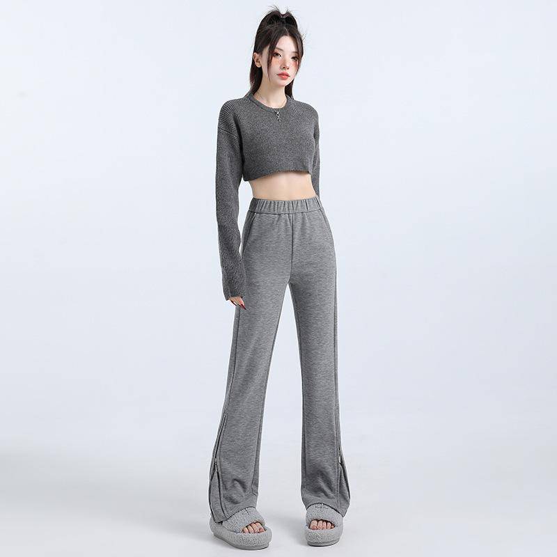 Schlankmachende und elastische Taille Leicht flatternde Freizeithose für Damen im Herbst Pferdehuf Yogahose für Damen im Herbst XL von Joom DACH