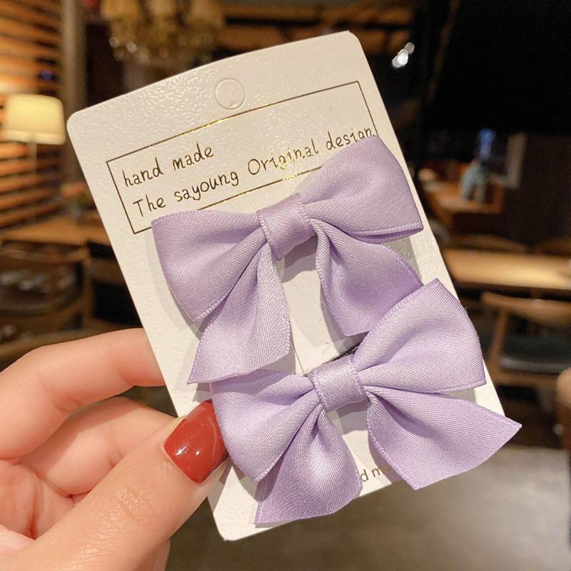 Schleifen-Haarspange Tragbar Klein Niedlich Schön Schleifen-Haarnadel Kopfschmuck Dekoration für Kinder Mädchen Damen violett von Joom DACH