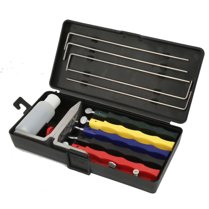 Schleifstein-Set Professionelle Küche FiX-Winkel Messerschärfer-System-Kit von Joom DACH