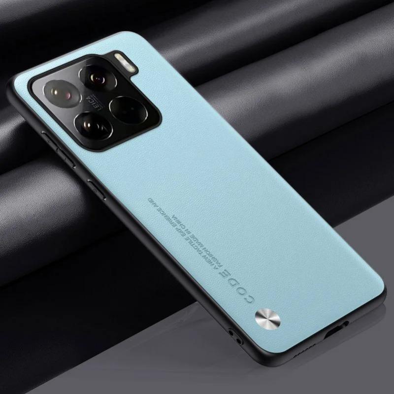 Schlichte PU-Lederhülle für Xiaomi 15 Pro 14T Pro 14T 14 Ultra 13T 13 12T 12 12S 11T Pro 11 Lite, matte, stoßfeste Rückseite mit weichem Rahmen For Xiaomi 14T Pro himmelblaue von Joom DACH