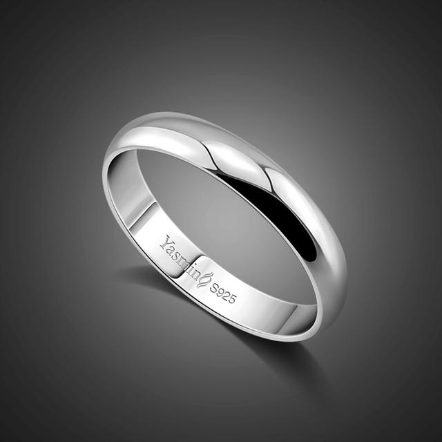 Schlichter Ehe-Verlobungsring, 100 % 925er Sterlingsilber, Paarring, Damen- und Herrenring, Einzelring aus massivem Silber, Schmuck, Geschenk 12 von Joom DACH