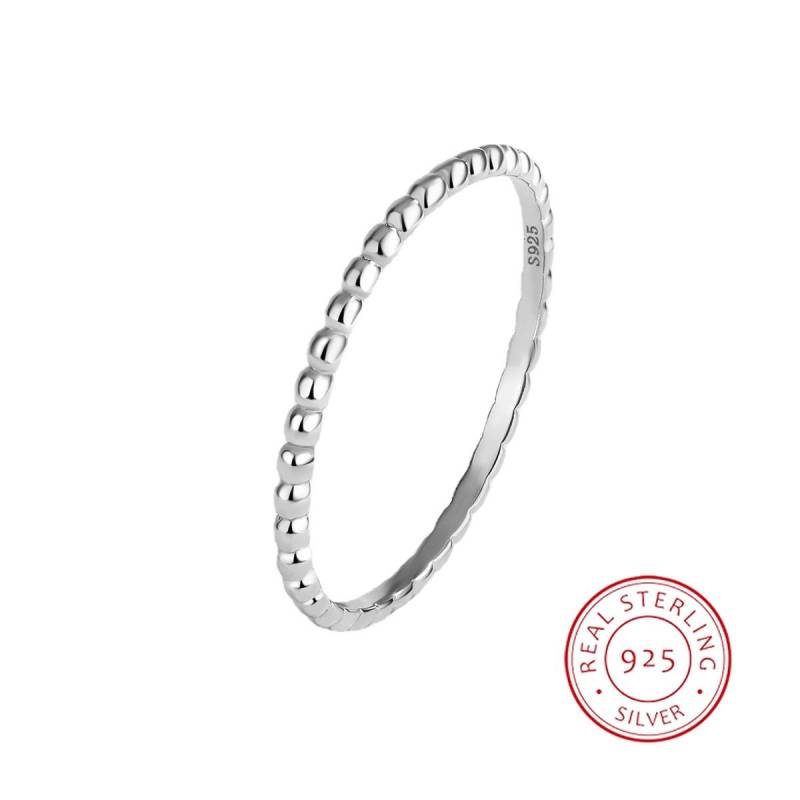 Schlichter schlichter Twist Spiral Twisted Bead Paar Ring für Frauen Sterling Silber Valentinstag Geschenk Schmuck Verlobungsringe 6 von Joom DACH