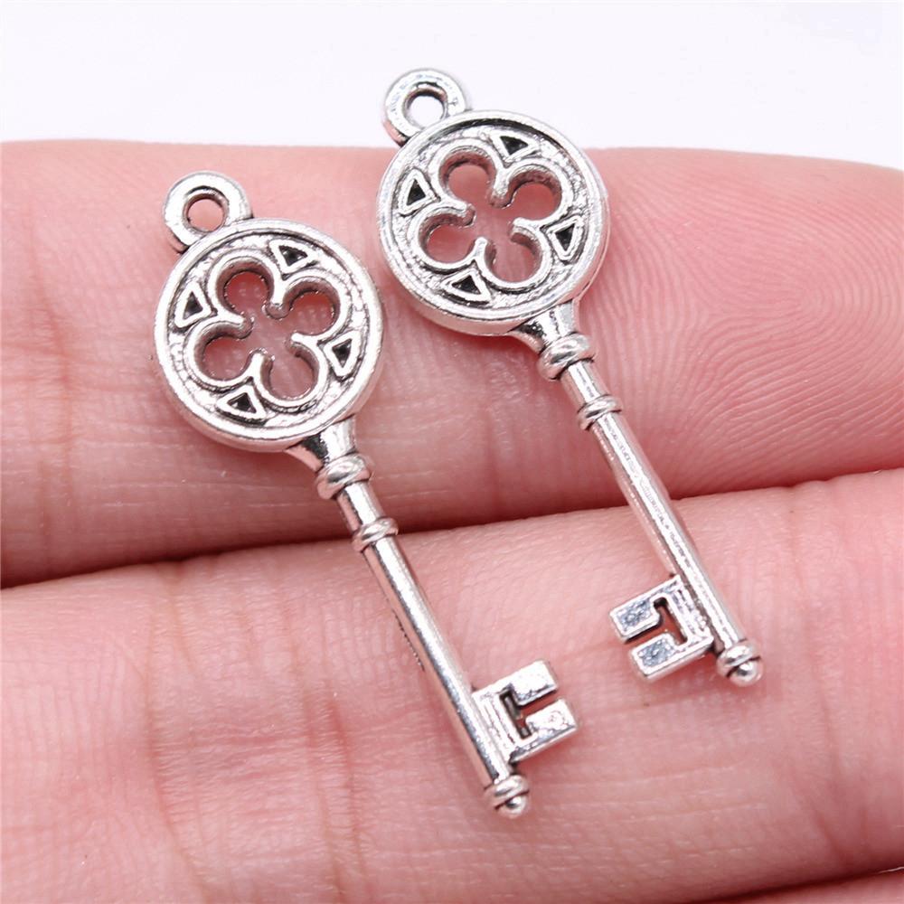 Schlüssel- und Schlossanhänger Kinder Schmuck Massiv Lustig Bastelbedarf A49-10pcs-31x10mm von Joom DACH