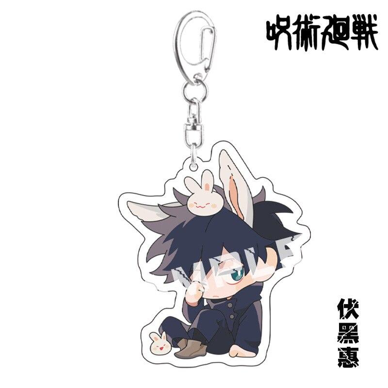 Schlüsselanhänger Mann Jujutsu Kaisen Schlüsselanhänger Frauen Anhänger Schlüsselanhänger Kette für Hosen Schmuck Kinder Niedlicher Schlüsselanhänger Mode Acryl Brelok von Joom DACH