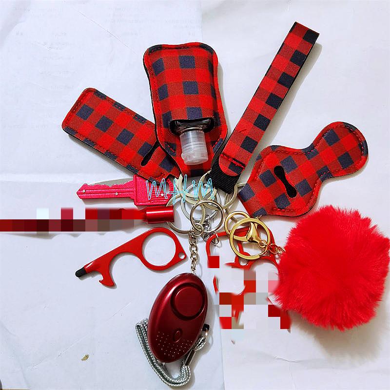 Schlüsselanhänger-Set für Damen mit persönlichem Alarm, Armband, Pompon-Schlüsselanhänger, Geschenke für Frauen und Mädchen von Joom DACH