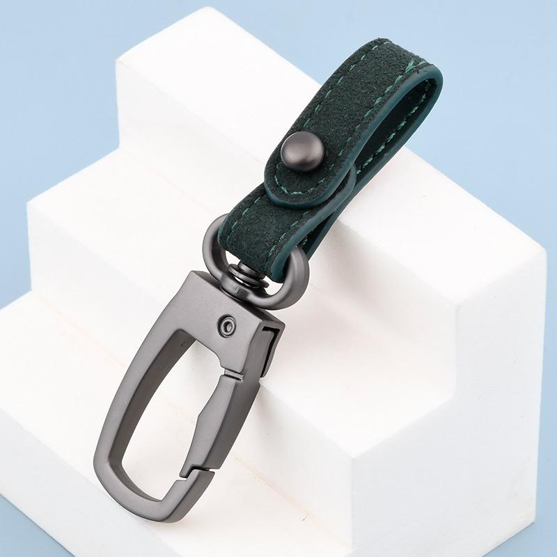 Schlüsselanhänger aus echtem Leder, DIY-Autoschlüsselanhänger, Schlüsselhalter, Schlüssel-Organizer, hochwertige Charms, Schlüsselanhänger-Zubehör grün von Joom DACH