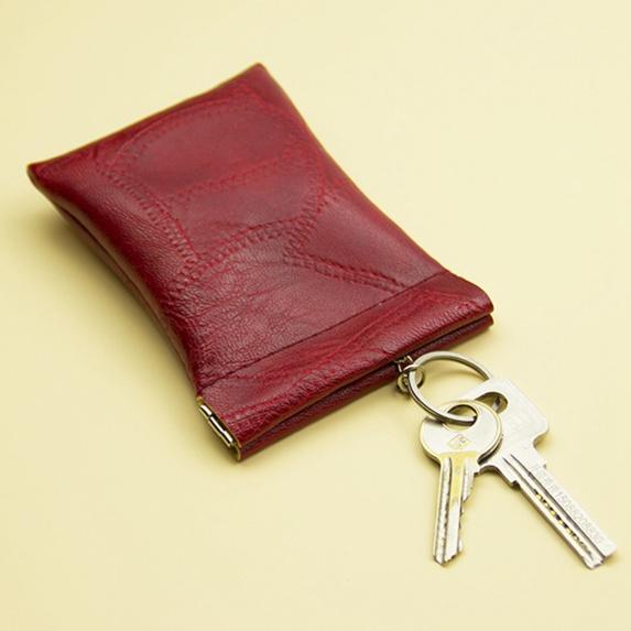 Schlüsseletui für Damen und Herren, Münze, Haushälterin, Geldbörse, Schlüsselbund, Organizer, Tasche, Autoschlüssel, Abdeckung, einfacher Schlüsseletui rot von Joom DACH