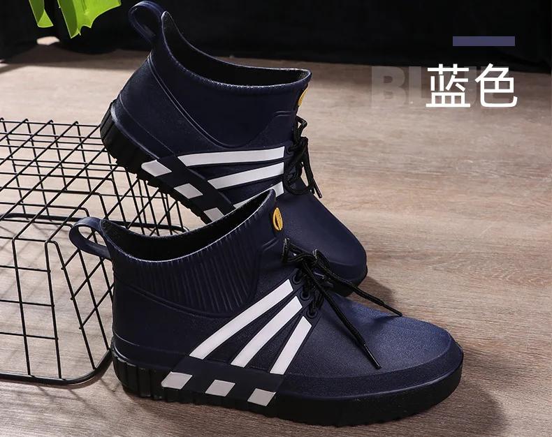 Schlupfstiefel Gummistiefel Herrenschuhe Fischerstiefel Kurze Regenschuhe Herren Gartenstiefel Wasserdichte Liebhaberschuhe Neue Regenstiefel 45 von Joom DACH