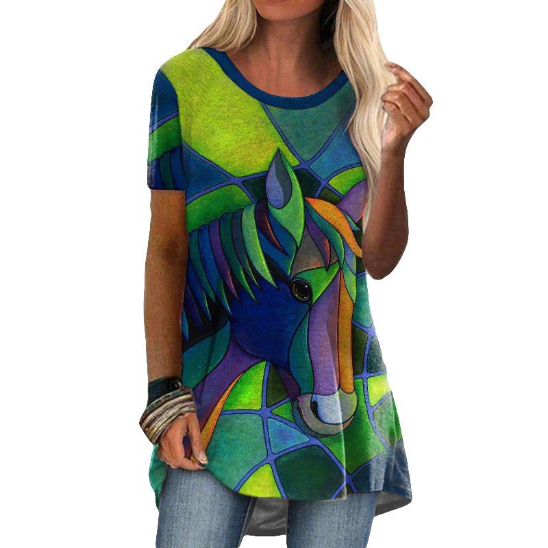 Schmetterling 3d Druck T-shirt Frauen Mode T-shirts Damen Tops Tees Casual Lose Lange T-shirt frauen Kleidung Y2k Kleidung Mädchen 2XL von Joom DACH